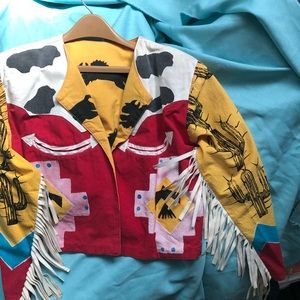 Robin Brown jacket, bolero jacket wearable art